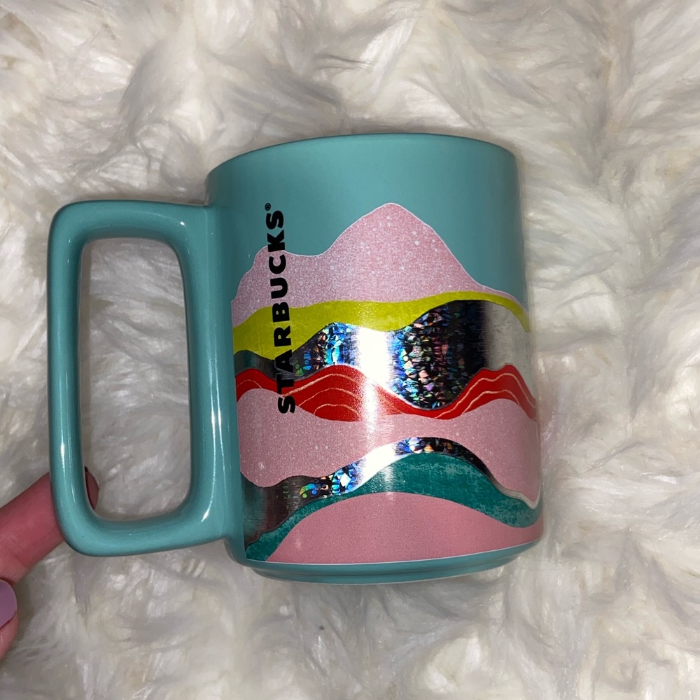 New! Starbucks Spring 2020 Teal Mountains cup